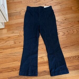 INC International Concepts Navy Flare Crop Pants jeans